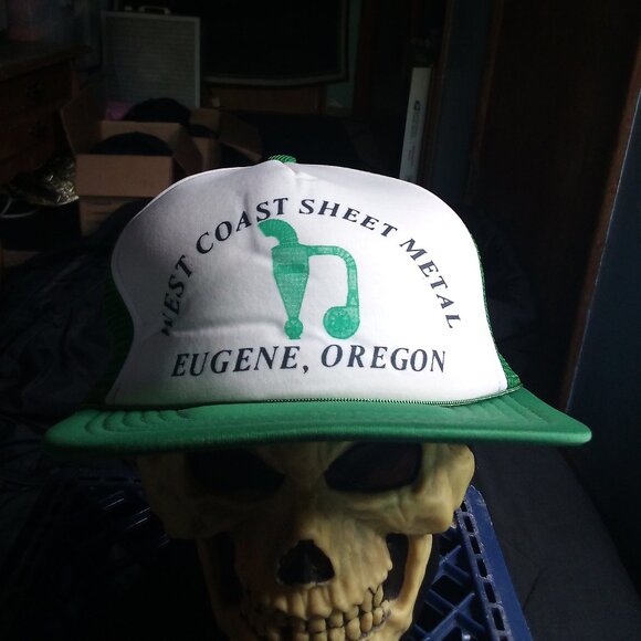 Deadstock Vintage West Coast Sheet Metal Snap Trucker Hat Cap - Picture 1 of 7